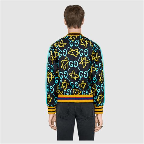 gucci ghost silk jacket|Gucci ghost collab for sale.